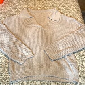Women's Beige Sweater - Crew Neck
